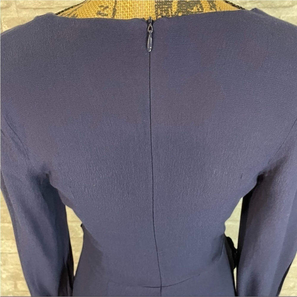 Aqua Navy Ruffle Dress - Picture 7 of 9